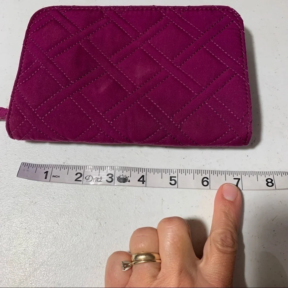Vera Bradley Quilted pink fuschia Clutch Wallet.